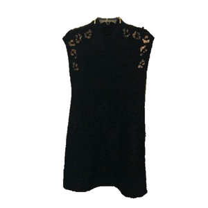Sanchita Vintage Looking Black Dress with beading Bee Tag #4148